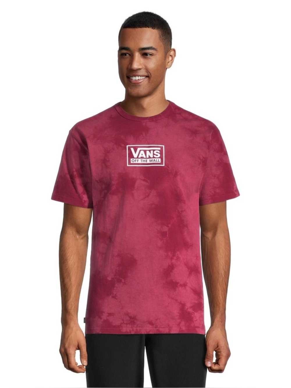 Vans Off The Wall Spot Red Tie-Dye Logo T-shirt Men’s Sz M Casual Skater Top Tee